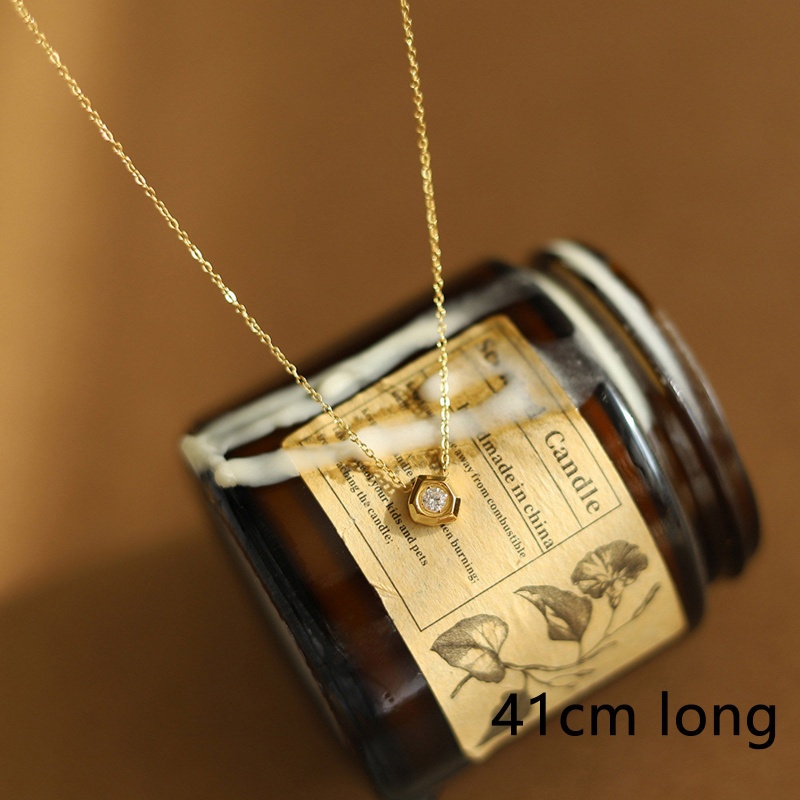 Eco-Friendly Exquisite Stylish 18K Real Gold Plated 304 Stainless Steel Link Cable Chain Geometric Pendant Necklace For Women 41Cm(16 1/8") Long, 1 Piece