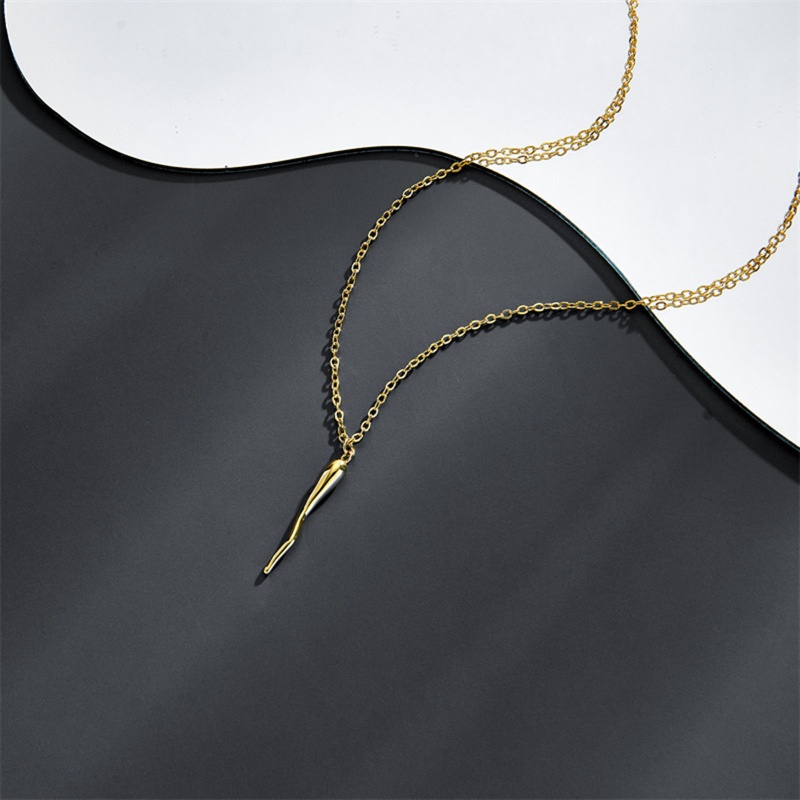 Eco-Friendly Simple & Casual Stylish 14K Gold Color Copper Link Cable Chain Irregular Pendant Necklace Unisex 45Cm(17 6/8") Long, 1 Piece