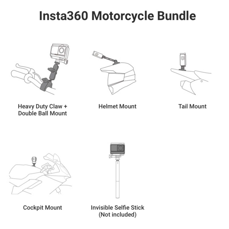 Insta360 Motorcycle Bundle Mounting Kit