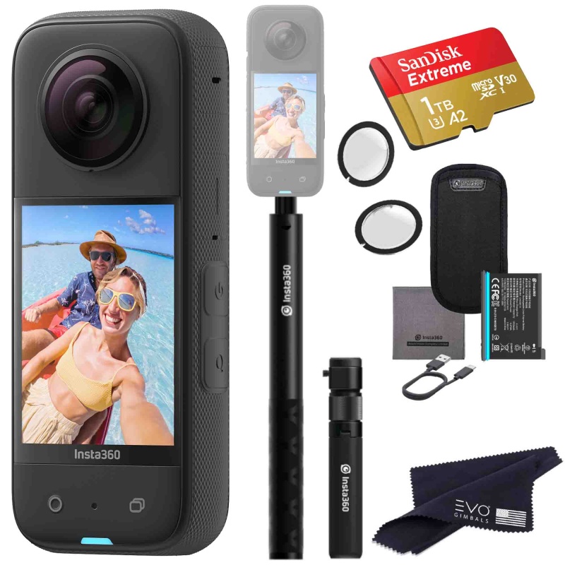 Insta360 X3 Camera Bundle With Bullet Time, Lens Guard & Sd Card