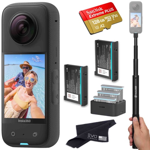 Insta360 X3 Waterproof 360 Action Camera Bundle