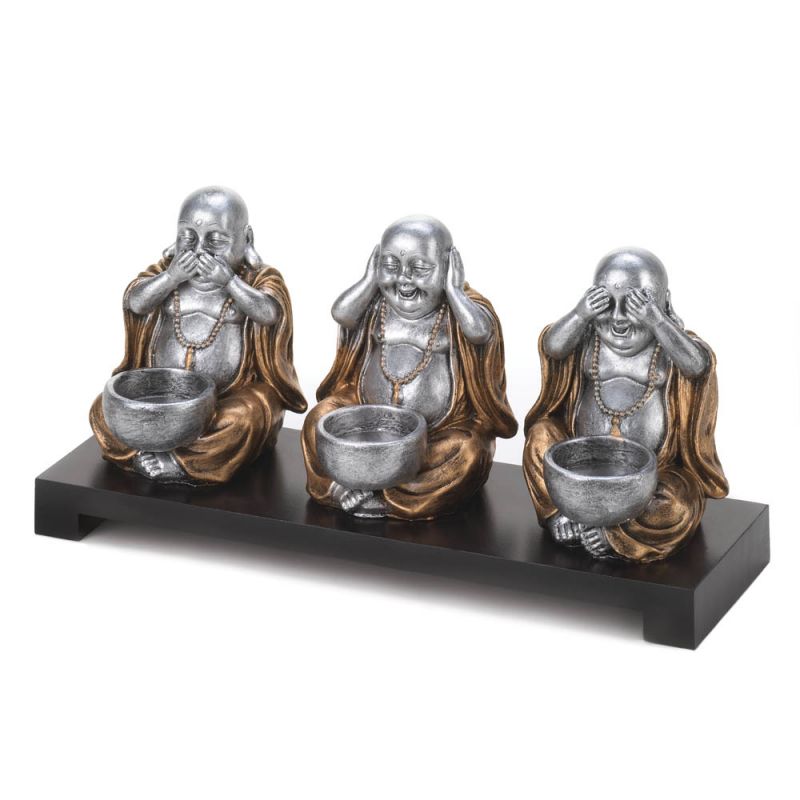 No Evil Buddha Candle Stand