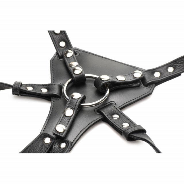 Daddy An Li Leather Strap On Harness