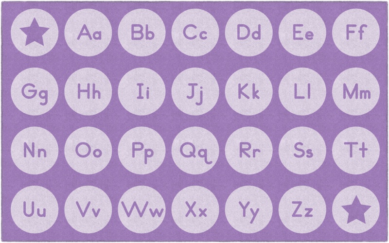 Tone On Tone Alphabet Purple 7'6" X 12'
