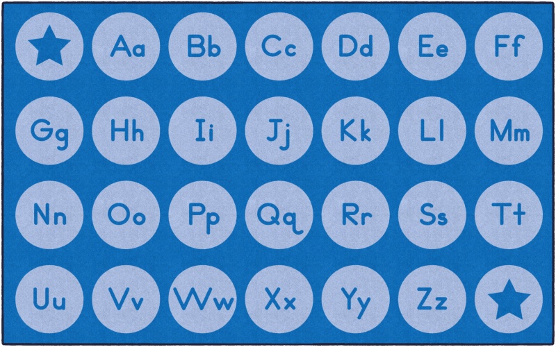 Tone On Tone Alphabet Dark Blue 7'6" X 12'
