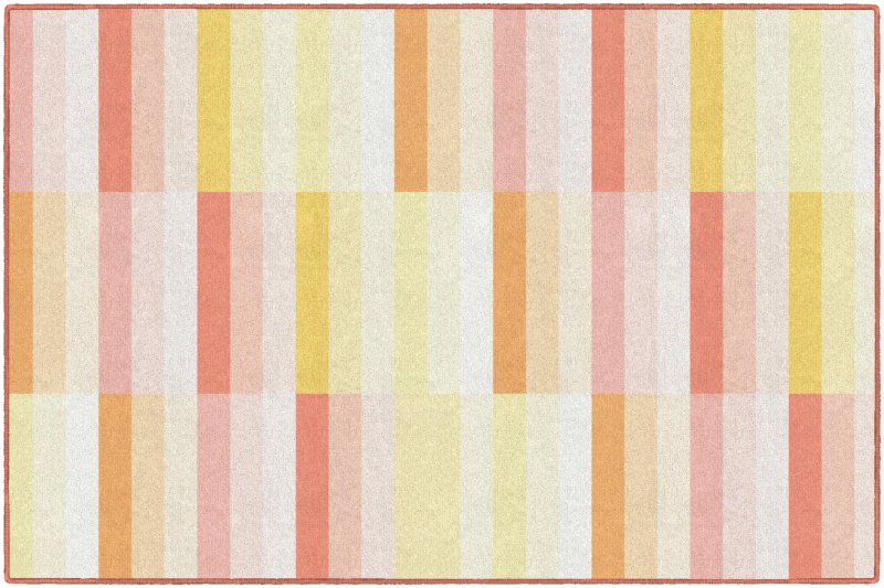 Simply Safari Sunset Contemporary Stripes 5' X 7'6"