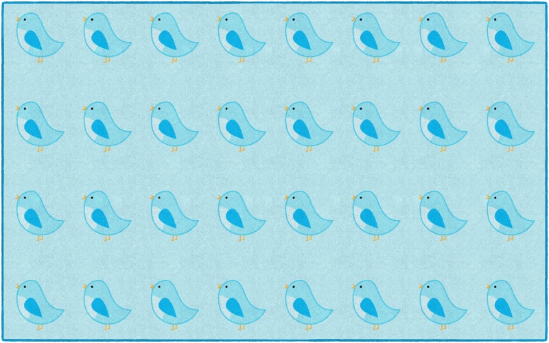 Sweet Blue Bird Criss Cross Applesauce 7'6" X 12'