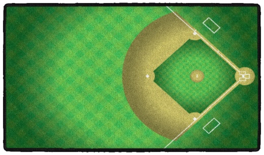 Baseball Field 20" X 34" Activity Rug