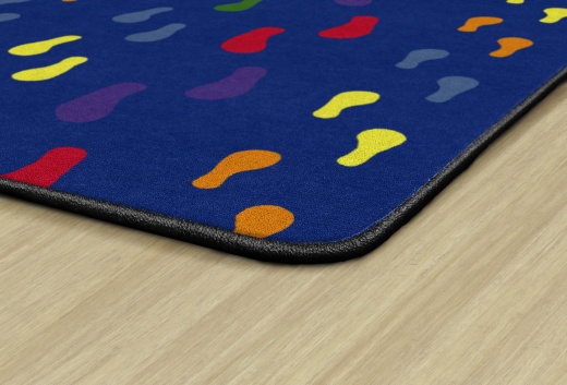 Footprints 6' X 9' Rug - A Fun Learning Area for Kids