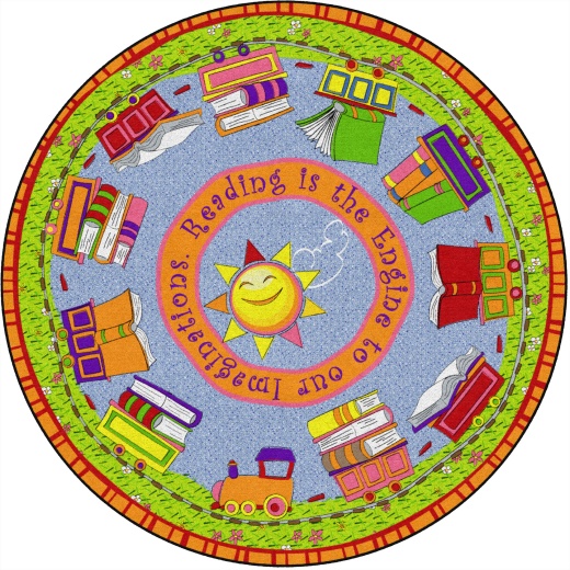 Reading is the Engine 6' Round Carpet