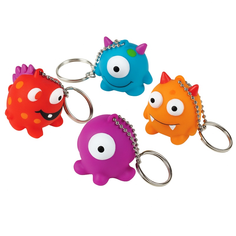 Fun Kid Keychains Monster Keychains Value Pack - 12-Piece Set For Kids' Birthday Parties