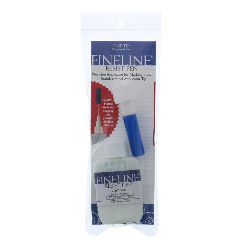 Fineline Resist Pen - Masking Fluid Pen With Dispensing Applicator: 20 Gauge (0.5 mm) Stainless Tip, 1.25 Oz