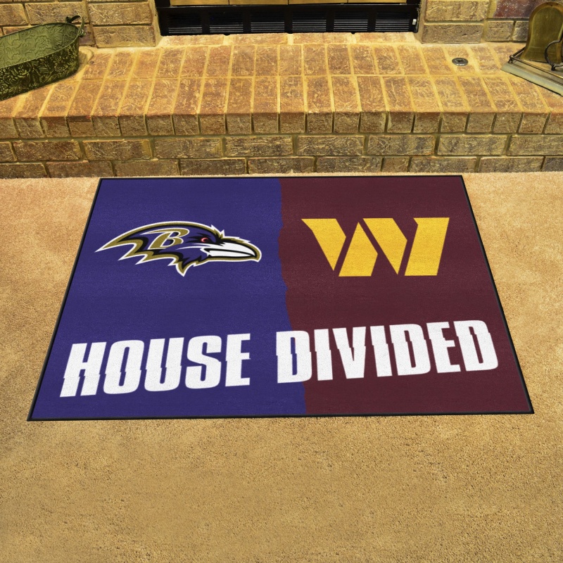 Nfl House Divided - Ravens / Commanders House Divided Mat