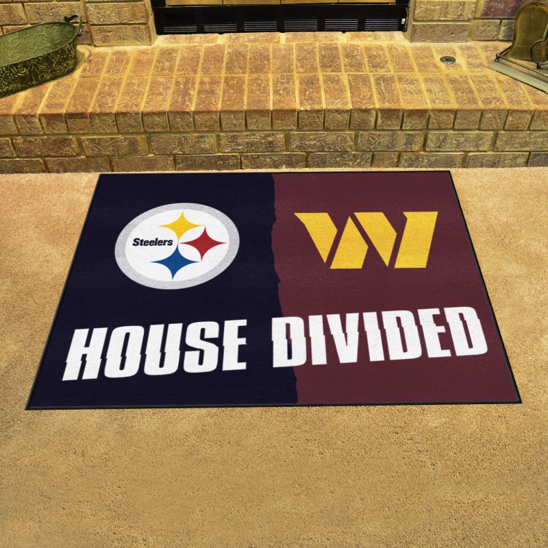 Nfl House Divided - Steelers / Commanders House Divided Mat
