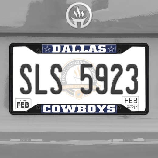 Nfl - Dallas Cowboys License Plate Frame - Black