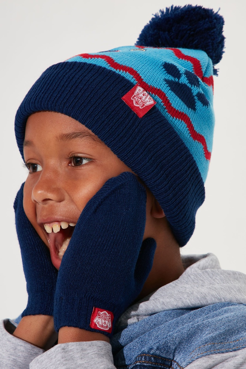Mini Paw Patrol Beanie And Gloves - Blue/Combo