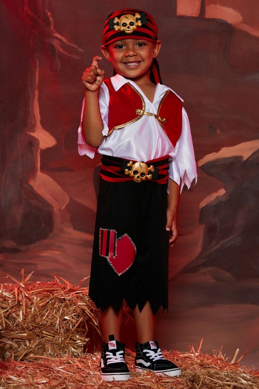 Mini Ahoy Matey Pirate Costume Set - Black/Combo
