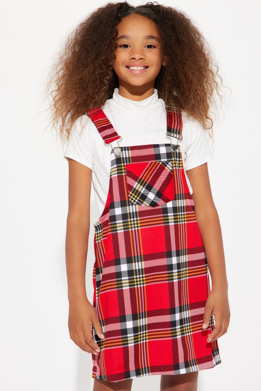 Mini Chasing A Feeling Skirtall - Red/Combo