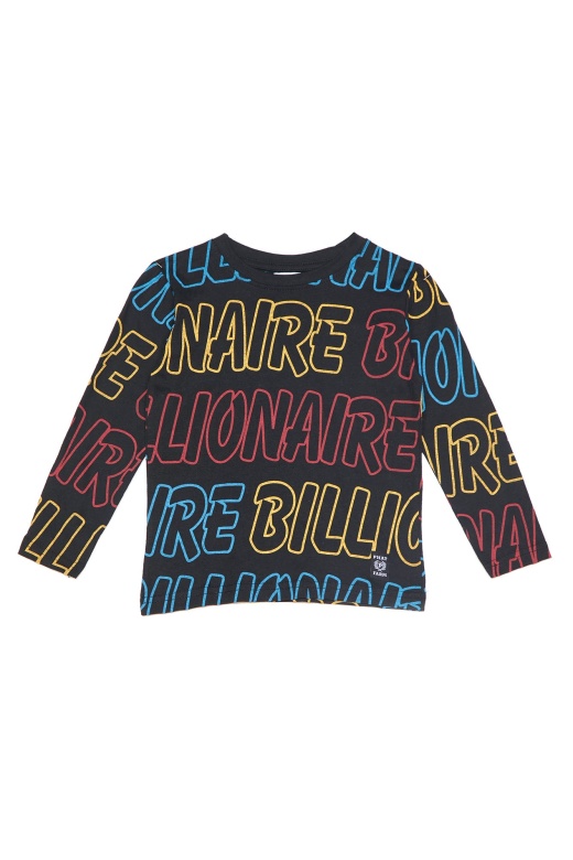 Mini Lil Kid Billionaire All Over Crew Neck Tee - Black/Combo