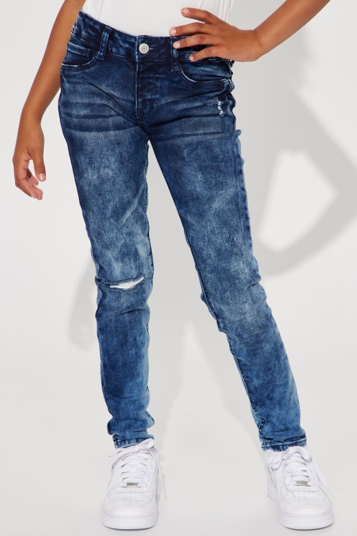 Mini Acid Wash High Rise Skinny Jeans
