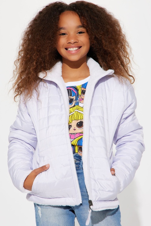 Mini Reyna Reversible Puffer Jacket - Lavender