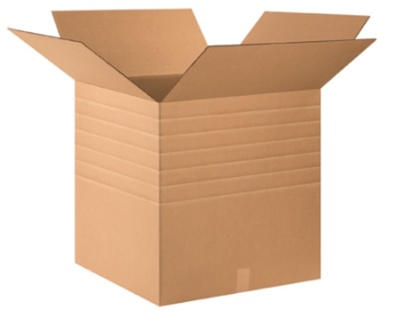 24" X 24" X 24" Heavy-Duty Corrugated Cardboard Multi-Depth Shipping Boxes 10/Bundle