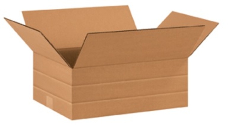 16" X 12" X 6" Multi-Depth Corrugated Cardboard Shipping Boxes 25/Bundle