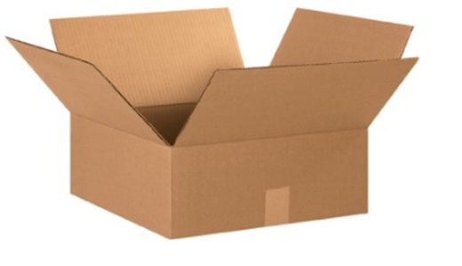 15" X 15" X 6" Flat Corrugated Cardboard Shipping Boxes