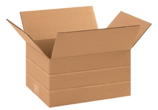 11 1/4' X 8 3/4' X 6' Multi-Depth Corrugated Cardboard Shipping Boxes - 25/Bundle