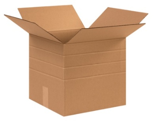 12 1/2" X 12 1/2" X 12" Multi-Depth Corrugated Cardboard Shipping Boxes