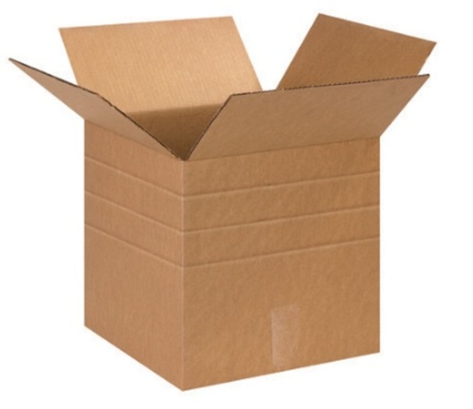 13" X 13" X 13" Multi-Depth Corrugated Cardboard Shipping Boxes - 25/Bundle