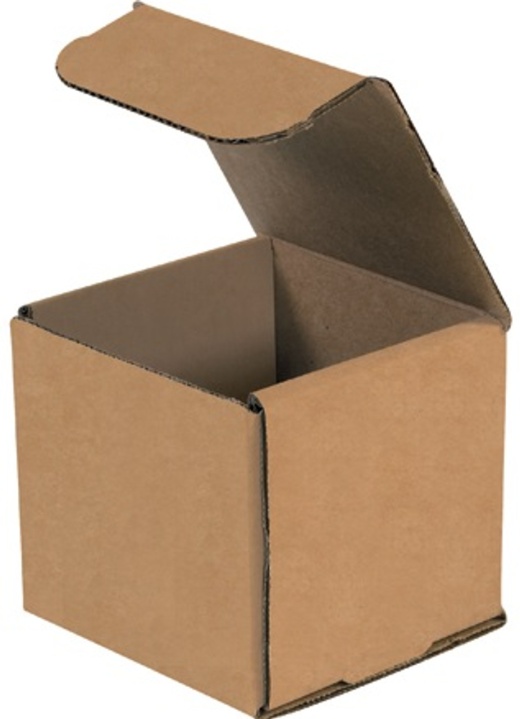 4" X 4" X 4" Kraft Corrugated Mailers - 50 / Bundle