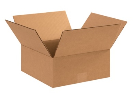 11" X 11" X 4" Flat Corrugated Cardboard Boxes - 25/Bundle