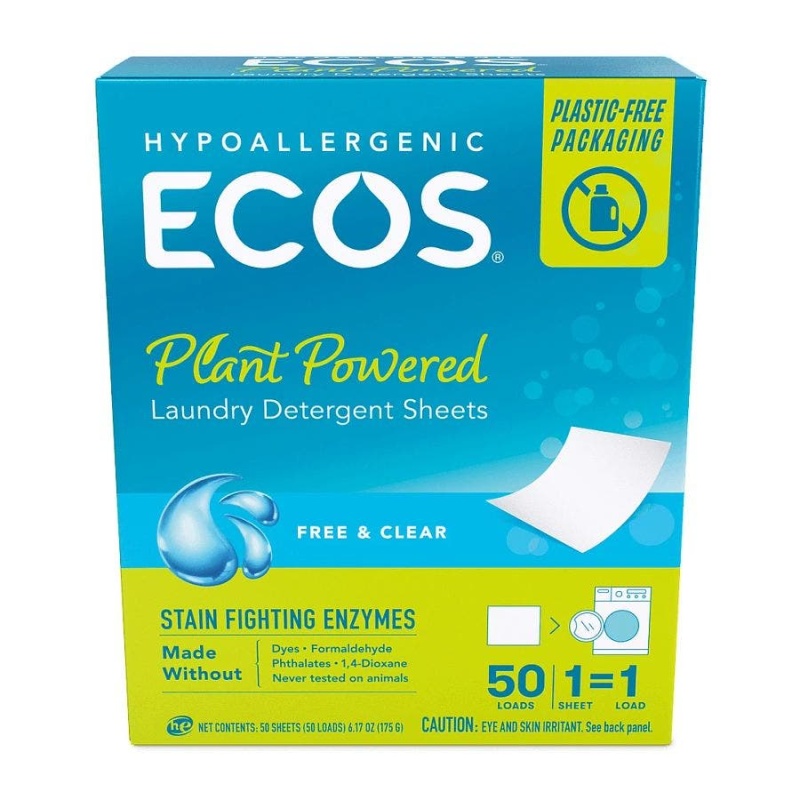 Earth Friendly Products Free & Clear Laundry Detergent Sheets 50 Count