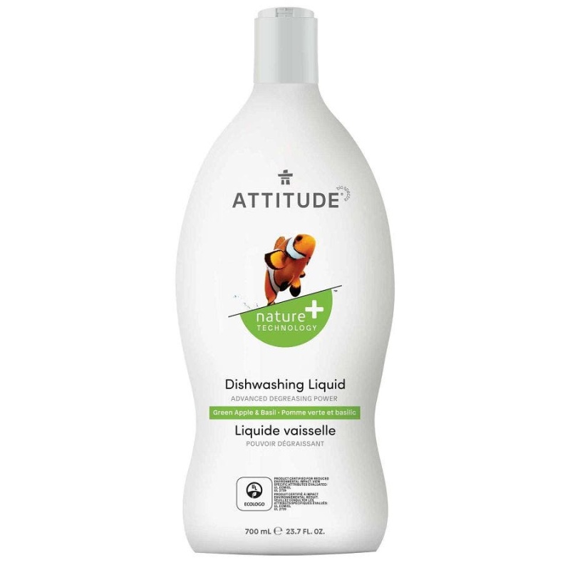ATTITUDE Green Apple & Basil Dishwashing Liquid