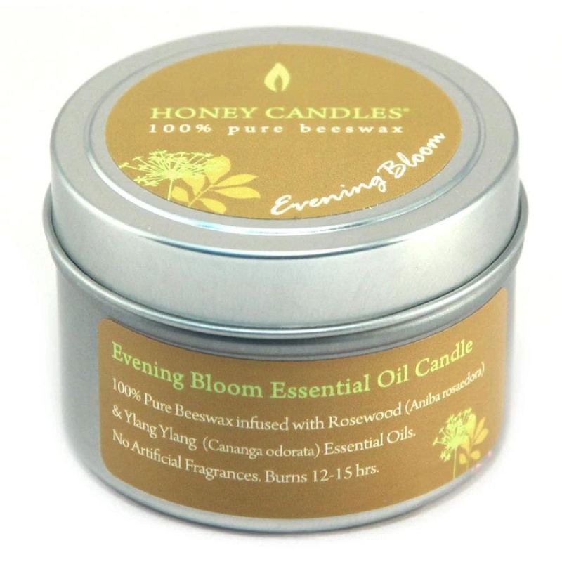 Evening Bloom Essential Oil Beeswax Candle 3 Oz. Tin