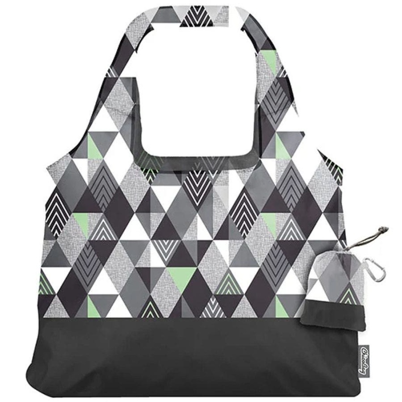 Chicobag Gray Triangles Matrix Vita Abstract Reusable Shopping Bag 19 X 13