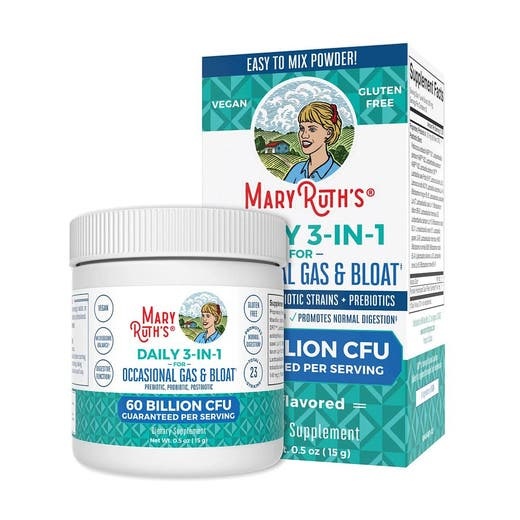 Mary Ruth's Unflavored 3-In-1 Daily Gas & Bloat Powder 0.5 Oz
