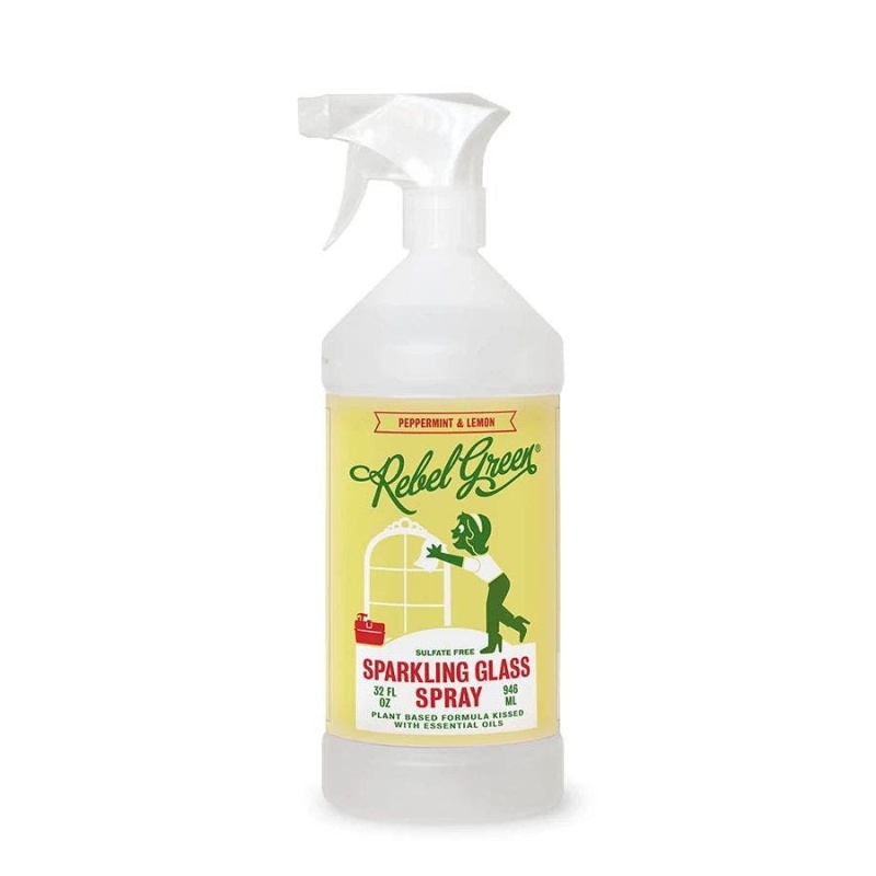 Rebel Green Peppermint & Lemon Glass Cleaner 32 Fl. Oz