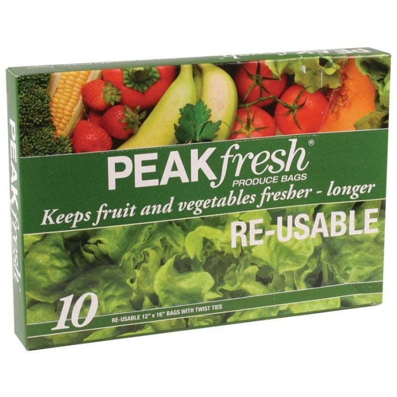 Fresh Peak Produce Bags 12" x 16" – 10 Count