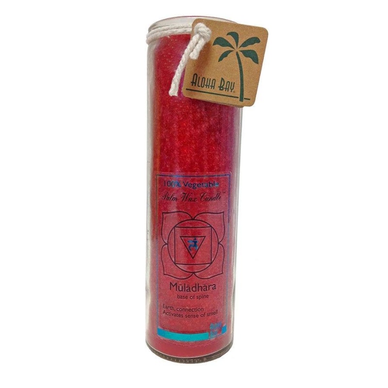 Aloha Bay Red Unscented Chakra Energy Candle 16 Oz
