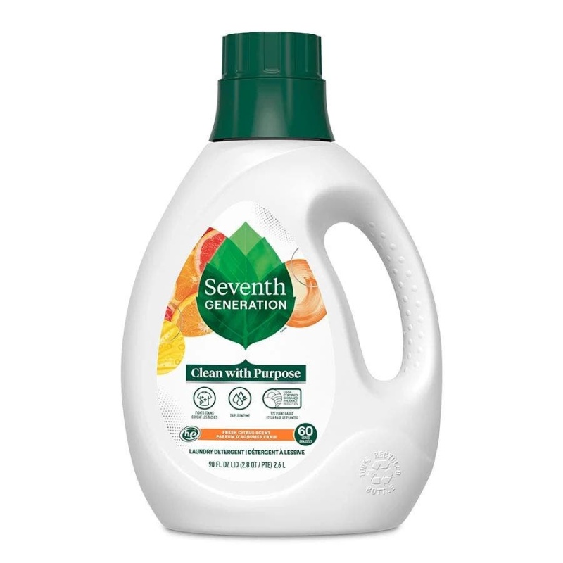 Seventh Generation Fresh Citrus Liquid Laundry Detergent 90 Fl. Oz