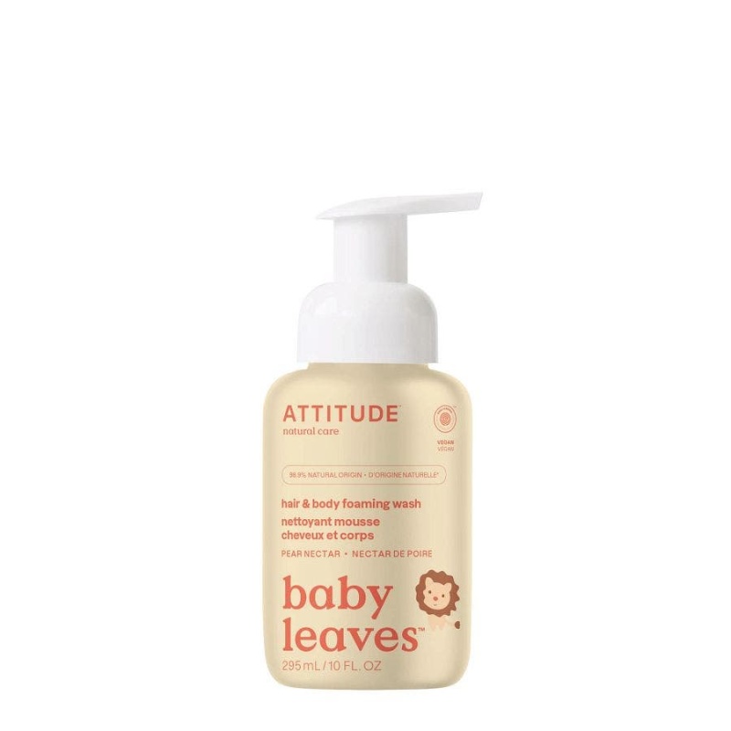 Attitude Baby Leaves Pear Nectar Hair & Body Foaming Wash 10 Fl. Oz