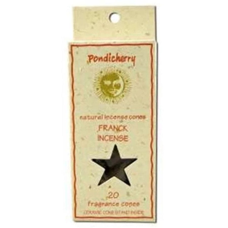 Pondicherry Natural Frankincense Incense Cones 20 Count