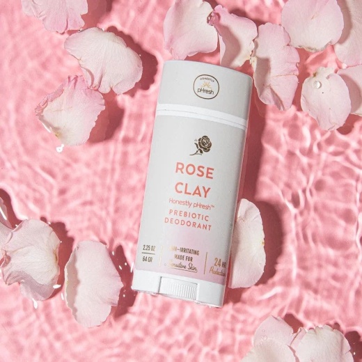 Honestly Phresh Rose Clay Deodorant Stick 2.25 Oz - Natural & Effective Odor Control