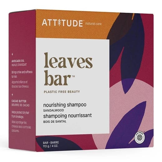 Attitude Leaves Bar Sandalwood Nourishing Shampoo 4 Oz