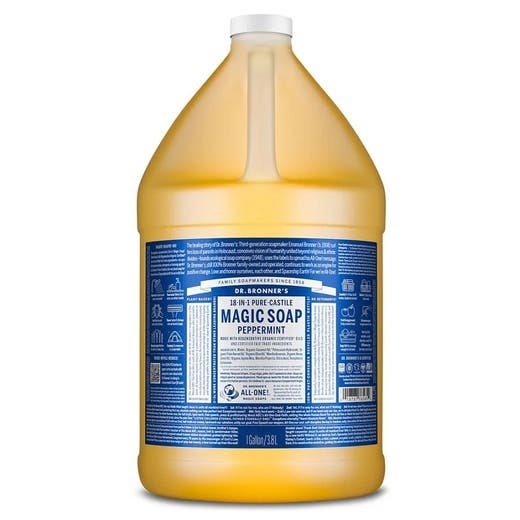 Dr. Bronner's 18-In-1 Peppermint Castile Soap - 1 Gallon
