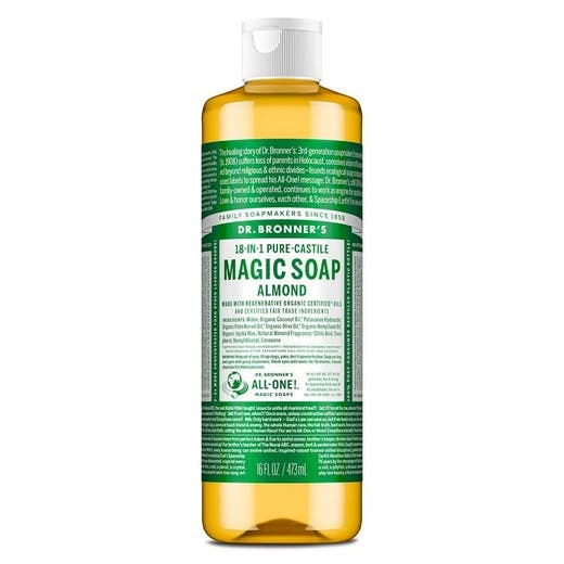Dr. Bronner's 18-In-1 Almond Castile Soap - Eco-Friendly Cleaning Solution