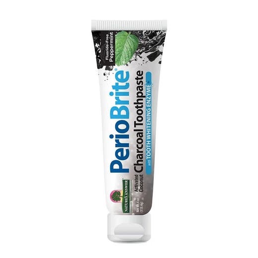 Nature's Answer Periobrite Activated Charcoal Peppermint Toothpaste 4 Oz