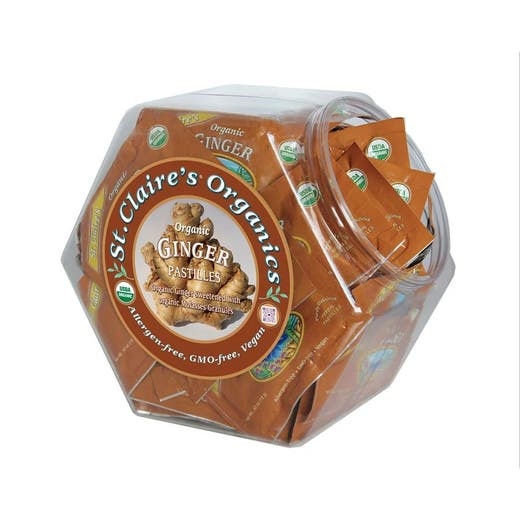 St. Claire's Organics Ginger Pastilles Changemaker Display 50 Pouches